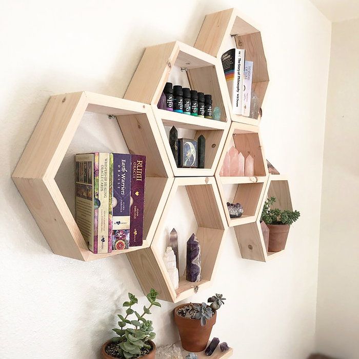 Hanah Home Raf252 Estantería de pared de madera de abeto, Nogal, 6 piezas Hanah Home Raf252 Estantería de pared de madera de abeto, Nogal, 6 piezas
